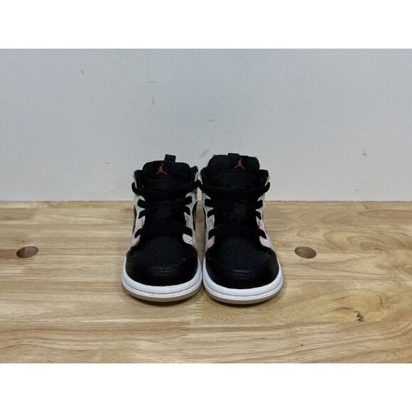 Nike Air Jordan 1 Mid TD Glow in the Dark AV5172-076 Little Kids Size 4c - Picture 2 of 8